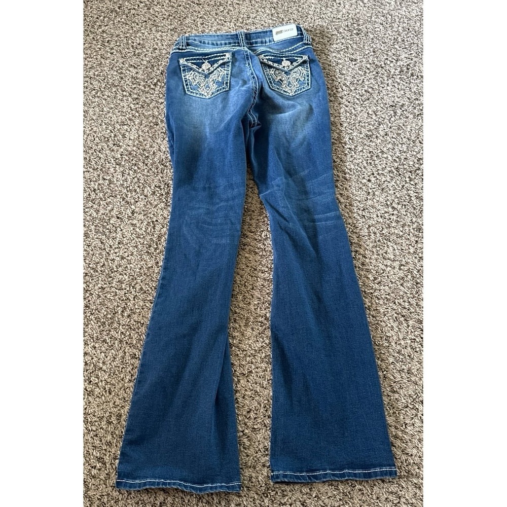 Jack David Woman's Bootcut Rhinestone embellishments Blue Jeans Size 9